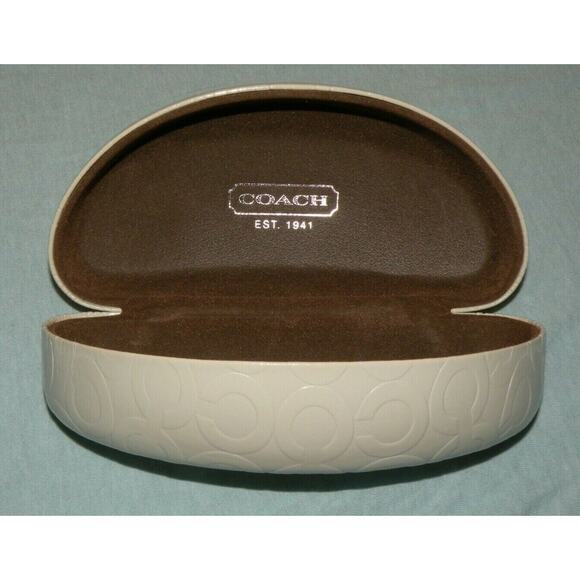 Authentic Coach Sunglass/Eyeglass Case Ivory Clamshell EUC CASE ONLY! HTF - Picture 3 of 4